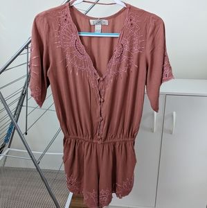 Yireh Luna Playsuit in Dusty Rose